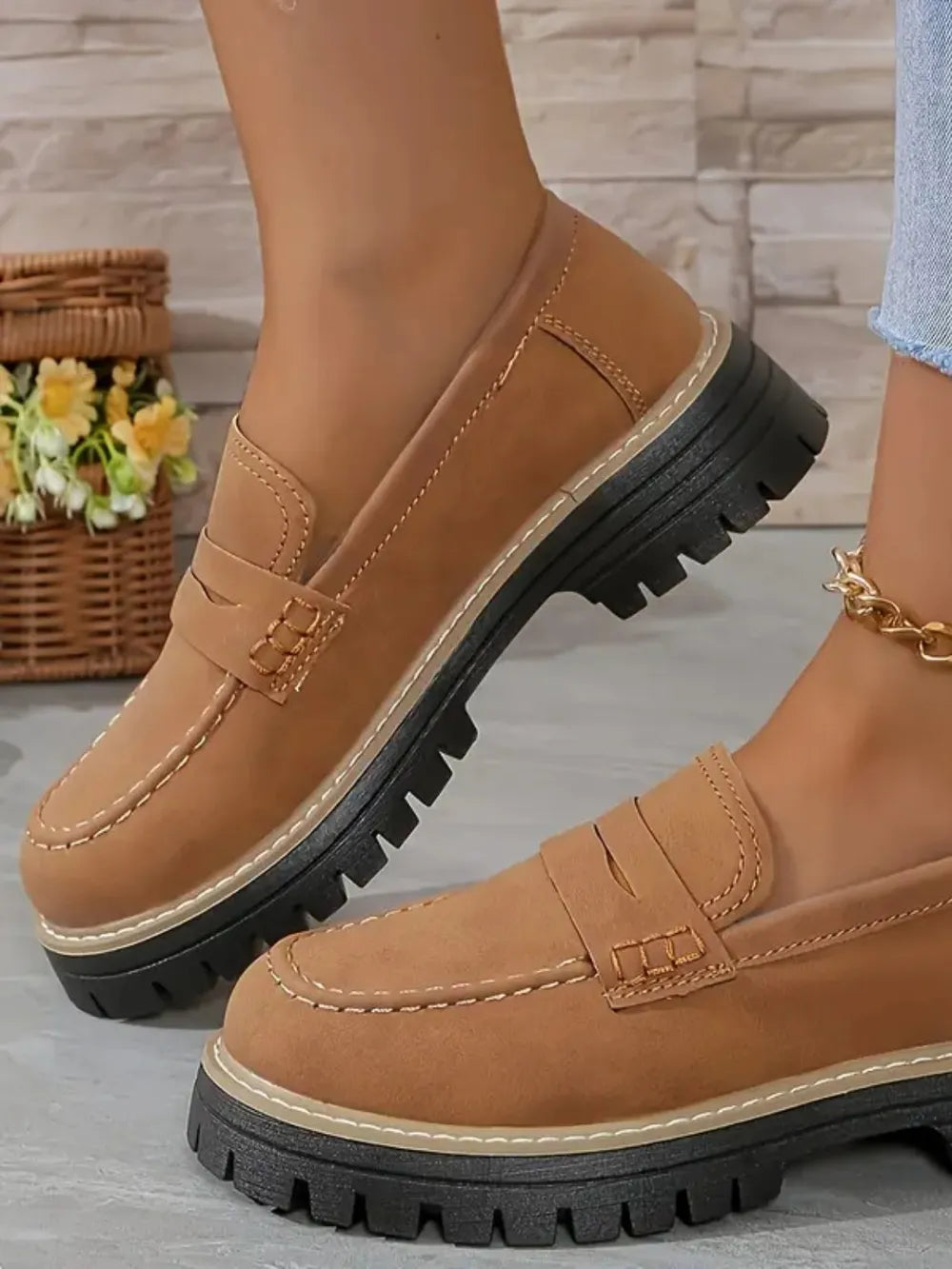 Casual sandblasted British style women&