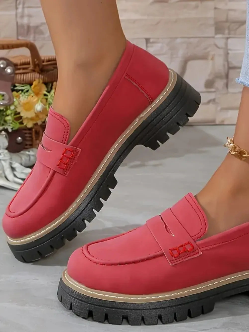 Casual sandblasted British style women&